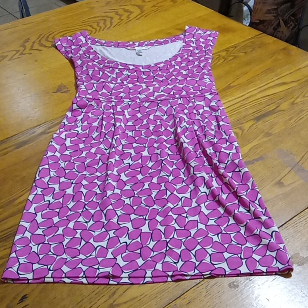 Diane Von Furstenberg SILK Womens 2 Dress PINK Used Preowned Cocktail Party